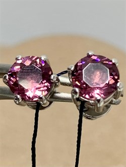 *Серьги Пусеты Родолит иск арт. 02-1194/0РДК-00-911 вес 1,92 г - фото 275107 *Серьги Пусеты Родолит иск арт. 02-1194/0РДК-00-911 вес 1,92 г - фото 275107