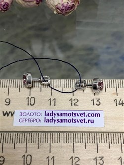 *Пусеты иск Родолит арт. 02-0293/0РДК-00-495 вес 1,73 г - фото 275115 *Пусеты иск Родолит арт. 02-0293/0РДК-00-495 вес 1,73 г - фото 275115