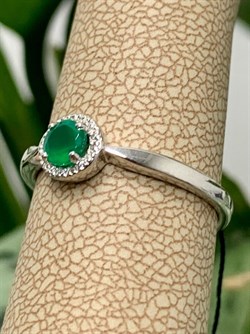 *Кольцо Р.16 Зеленый Агат арт. 01-0293/00АГ-00-433 вес 1,32 г - фото 275130 *Кольцо Р.16 Зеленый Агат арт. 01-0293/00АГ-00-433 вес 1,32 г - фото 275130