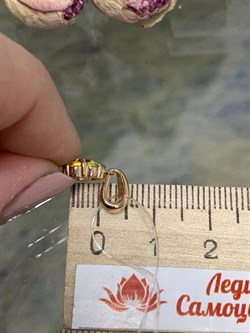 **Подвеска Микс Аметист Родолит Топаз Хризолит Цитрин арт. 03-2720/0М88-06-003 вес 1,21 г - фото 275171