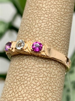 *Кольцо р.19 Микс Аметист Топаз Родолит арт. 01-2727/0М91-06-846 вес 3,21 г - фото 275268