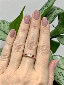 *Кольцо р.19,5 Микс Аметист Топаз Родолит арт. 01-2727/0М91-06-853 вес 3,31 г - фото 275271