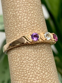 *Кольцо р.19,5 Микс Аметист Топаз Родолит арт. 01-2727/0М91-06-853 вес 3,31 г - фото 275277