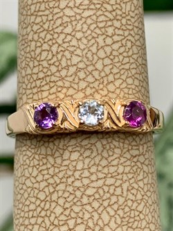 *Кольцо р.19,5 Микс Аметист Топаз Родолит арт. 01-2727/0М91-06-853 вес 3,31 г - фото 275278