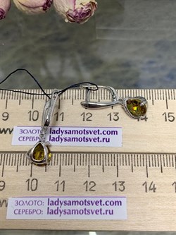 *Серьги Султанит иск арт. 02-2188/00СТ-00-624 вес 3,89 г - фото 275348