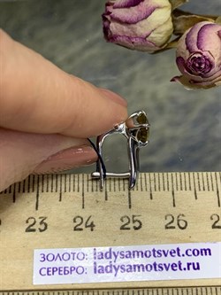 *Серьги Султанит иск арт. 02-1862/00СТ-00-236 вес 3,02 г - фото 275370