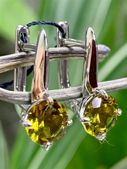 *Серьги Султанит иск арт. 02-1862/00СТ-00-236 вес 3,02 г - фото 275373