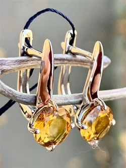 *Серьги Султанит иск арт. 02-1862/00СТ-00-236 вес 3,02 г - фото 275374