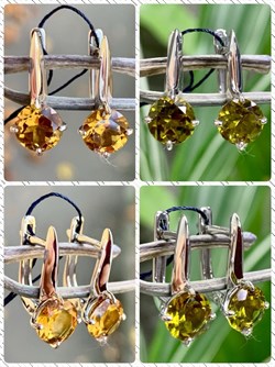 *Серьги Султанит иск арт. 02-1862/00СТ-00-236 вес 3,02 г - фото 275375