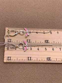 *Серьги Стрекозы Эмаль Розовая арт. 02-4642-04-000-0200-71-252 вес 3,23 г - фото 275430 *Серьги Стрекозы Эмаль Розовая арт. 02-4642-04-000-0200-71-252 вес 3,23 г - фото 275430