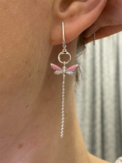 *Серьги Стрекозы Эмаль Розовая арт. 02-4642-04-000-0200-71-252 вес 3,23 г - фото 275433 *Серьги Стрекозы Эмаль Розовая арт. 02-4642-04-000-0200-71-252 вес 3,23 г - фото 275433