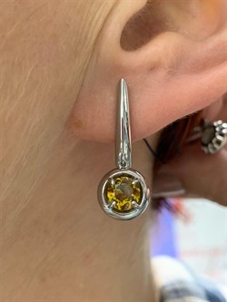 *Серьги иск Султанит арт. 02-1931/00СТ-00-367 вес 4,84 г - фото 275454