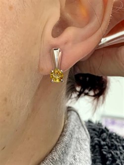 *Серьги  Султанит иск арт. 02-1702/00СТ-00-563 вес 3,51 г - фото 275494