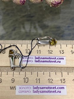 *Серьги  Султанит иск арт. 02-1702/00СТ-00-563 вес 3,51 г - фото 275496