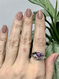 *Кольцо р.18,5 Аметист арт. 01-2039/00АМ-00-439 Вес 4,06 г - фото 275520