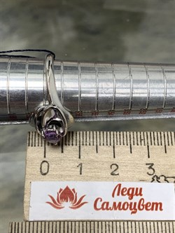 *Кольцо р.18,5 Аметист арт. 01-2039/00АМ-00-439 Вес 4,06 г - фото 275522