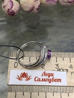 *Кольцо р.18,5 Аметист арт. 01-2039/00АМ-00-439 Вес 4,06 г - фото 275524