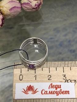 *Кольцо р.17,5 Аметист арт. 01-1951/00АМ-00-631 Вес 4,62 г - фото 275545 *Кольцо р.17,5 Аметист арт. 01-1951/00АМ-00-631 Вес 4,62 г - фото 275545