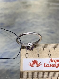 *Кольцо р.18 Аметист арт. 01-1862/00АМ-00-324 Вес 1,90г - фото 275562 *Кольцо р.18 Аметист арт. 01-1862/00АМ-00-324 Вес 1,90г - фото 275562