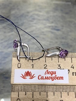 *Серьги Аметист арт. 02-1862/00АМ-00-522 вес 2,87 г - фото 275572 *Серьги Аметист арт. 02-1862/00АМ-00-522 вес 2,87 г - фото 275572