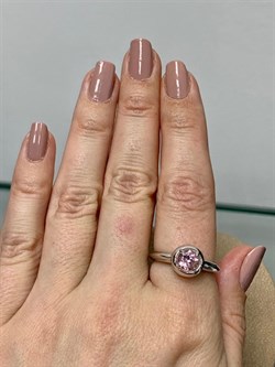 *Кольцо р.18,5 иск Морганит арт. 01-1931/0НСМ-00-868 вес 3,57 г - фото 275595