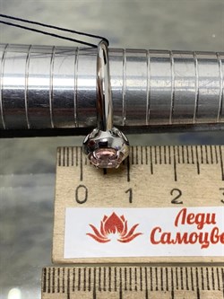 *Кольцо р.18,5 иск Морганит арт. 01-1931/0НСМ-00-868 вес 3,57 г - фото 275597