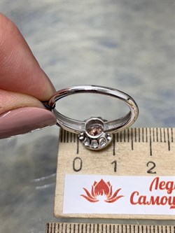 *Кольцо р.18,5 иск Морганит арт. 01-1931/0НСМ-00-868 вес 3,57 г - фото 275598