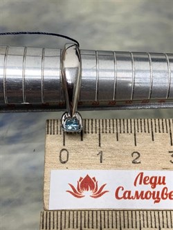 *Кольцо р.17,5 Голубой Топаз арт. 01-1702/00ТБ-00-573 Вес 3,14 г - фото 275624