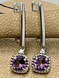 *Серьги Аметист иск арт. 02-2098/ЮСАМ-00-905 Вес 3,19 г - фото 275665 *Серьги Аметист иск арт. 02-2098/ЮСАМ-00-905 Вес 3,19 г - фото 275665