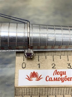 *Кольцо р.18  Аметист иск арт. 01-2098/ЮСАМ-00-063 Вес 2,06 г - фото 275680