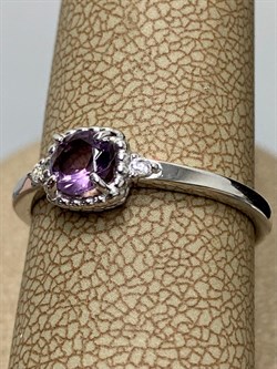 *Кольцо р.18  Аметист иск арт. 01-2098/ЮСАМ-00-063 Вес 2,06 г - фото 275683