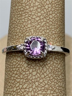 *Кольцо р.18  Аметист иск арт. 01-2098/ЮСАМ-00-063 Вес 2,06 г - фото 275684