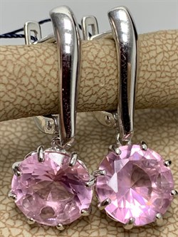 *Серьги Розовый Фианит арт. 02-1832/00КР-00-782 вес 4,80 г - фото 275730