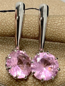 *Серьги Розовый Фианит арт. 02-1832/00КР-00-782 вес 4,80 г - фото 275734