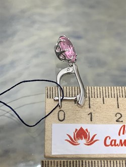 *Серьги Розовый Фианит арт. 02-1832/00КР-00-782 вес 4,80 г - фото 275737