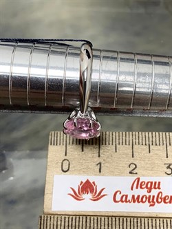 *Кольцо р.19,5 Розовый Фианит арт. 01-1832/00КР-00-522 вес 3,18 г - фото 275741