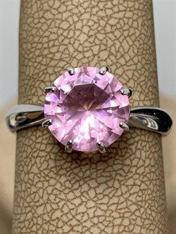 *Кольцо р.19,5 Розовый Фианит арт. 01-1832/00КР-00-522 вес 3,18 г - фото 275743