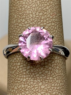 *Кольцо р.19,5 Розовый Фианит арт. 01-1832/00КР-00-522 вес 3,18 г - фото 275745