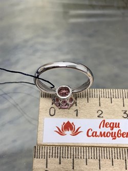 *Кольцо р.19,5 Розовый Фианит арт. 01-1832/00КР-00-522 вес 3,18 г - фото 275747