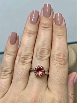 *Кольцо р.17,5  иск Морганит арт. 01-1832/0МГК-00-593 вес 2,69 г - фото 275766