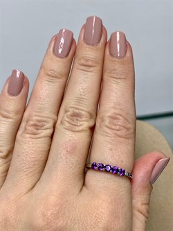 *Кольцо р.18 Аметист арт. 1340061319-278 вес 1,5 г - фото 275804