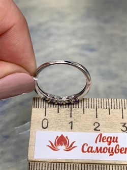 *Кольцо р.18 Аметист арт. 1340061319-278 вес 1,5 г - фото 275810