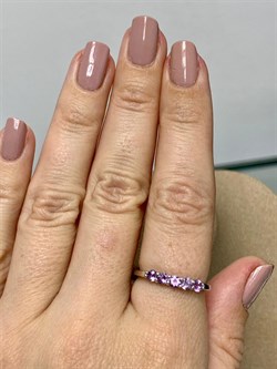 *Кольцо р.18 Аметист арт. 1340061319-285 вес 1,47 г - фото 275840