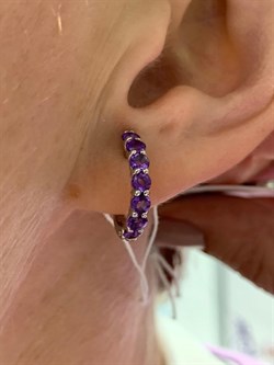 *Серьги Аметист арт. 2340061319-104 вес 2,95 г - фото 275850 *Серьги Аметист арт. 2340061319-104 вес 2,95 г - фото 275850