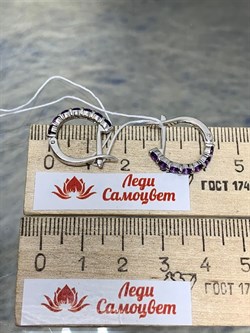 *Серьги Аметист арт. 2340061319-104 вес 2,95 г - фото 275851 *Серьги Аметист арт. 2340061319-104 вес 2,95 г - фото 275851