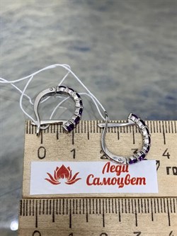 *Серьги Аметист арт. 2340061319-104 вес 2,95 г - фото 275852 *Серьги Аметист арт. 2340061319-104 вес 2,95 г - фото 275852