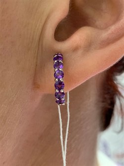 *Серьги Аметист арт. 2340061319-104 вес 2,95 г - фото 275853 *Серьги Аметист арт. 2340061319-104 вес 2,95 г - фото 275853