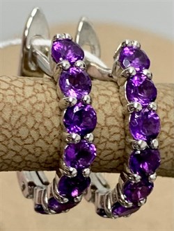 *Серьги Аметист арт. 2340061319-104 вес 2,95 г - фото 275855 *Серьги Аметист арт. 2340061319-104 вес 2,95 г - фото 275855