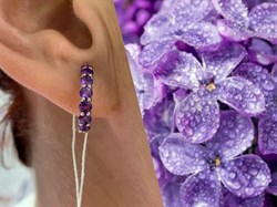 *Серьги Аметист арт. 2340061319-104 вес 2,95 г - фото 275857 *Серьги Аметист арт. 2340061319-104 вес 2,95 г - фото 275857