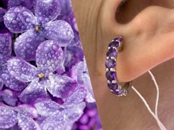 *Серьги Аметист арт. 2340061319-104 вес 2,95 г - фото 275858 *Серьги Аметист арт. 2340061319-104 вес 2,95 г - фото 275858